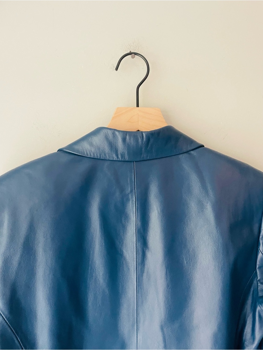 Pendleton Vintage Navy Leather Blazer Jacket - Picture 7 of 7